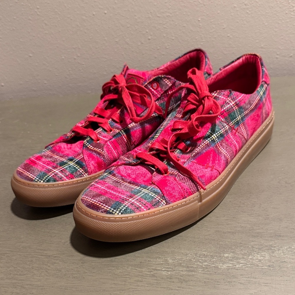 Greats Royale Red Tartan Red & Green Plaid Sneakers size 11